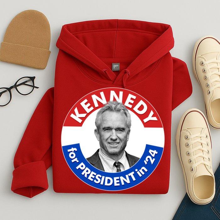 Robert F Kennedy Jr For President In 2024 Emblem Button Hoodie
