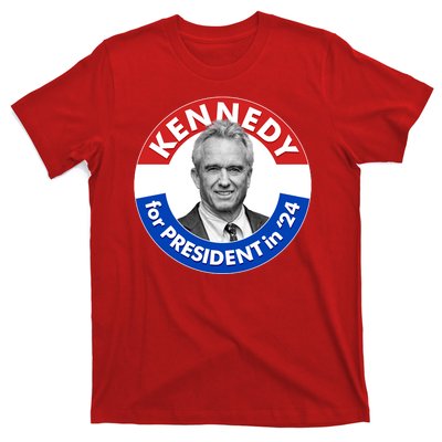 Robert F Kennedy Jr For President In 2024 Emblem Button T-Shirt