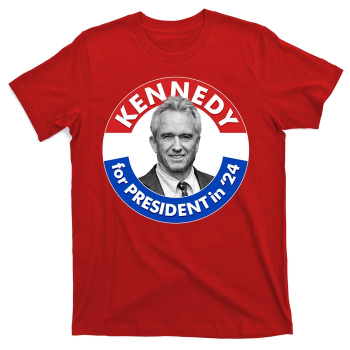 Robert F Kennedy Jr For President In 2024 Emblem Button T-Shirt