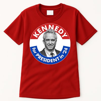 Robert F Kennedy Jr For President In 2024 Emblem Button Tall T-Shirt