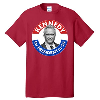 Robert F Kennedy Jr For President In 2024 Emblem Button Tall T-Shirt