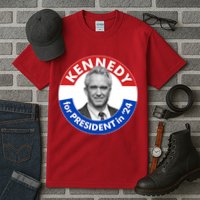 Robert F Kennedy Jr For President In 2024 Emblem Button Tall T-Shirt