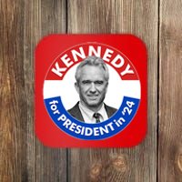 Robert F Kennedy Jr For President In 2024 Emblem Button Coaster