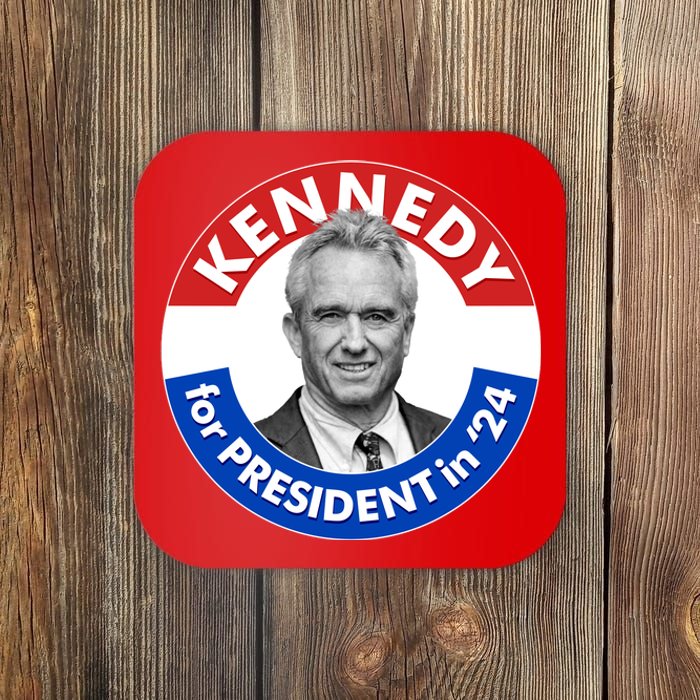 Robert F Kennedy Jr For President In 2024 Emblem Button Coaster