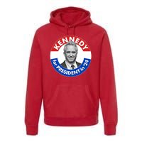 Robert F Kennedy Jr For President In 2024 Emblem Button Premium Hoodie