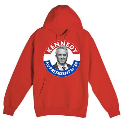 Robert F Kennedy Jr For President In 2024 Emblem Button Premium Pullover Hoodie