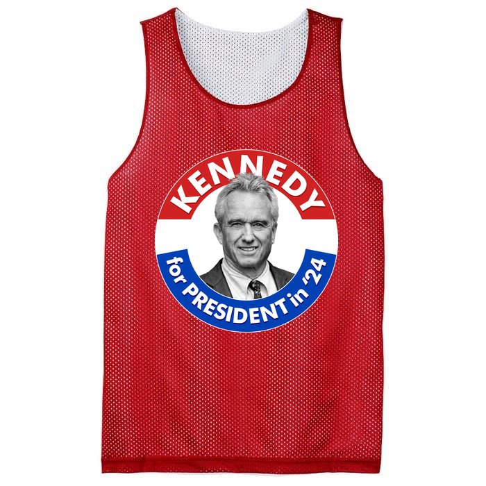 Robert F Kennedy Jr For President In 2024 Emblem Button Mesh Reversible Basketball Jersey Tank
