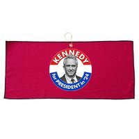Robert F Kennedy Jr For President In 2024 Emblem Button Large Microfiber Waffle Golf Towel