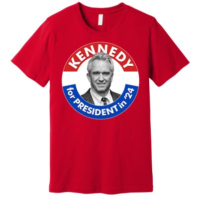 Robert F Kennedy Jr For President In 2024 Emblem Button Premium T-Shirt