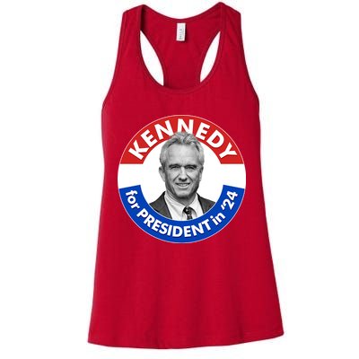 Robert F Kennedy Jr For President In 2024 Emblem Button Womens Tank Top