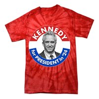 Robert F Kennedy Jr For President In 2024 Emblem Button Tie-Dye T-Shirt
