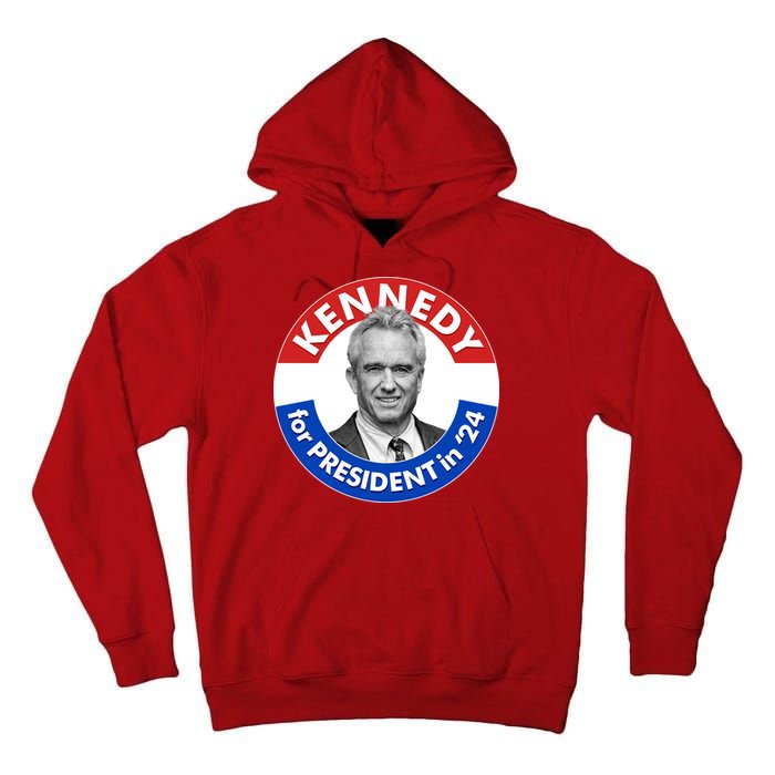 Robert F Kennedy Jr For President In 2024 Emblem Button Tall Hoodie
