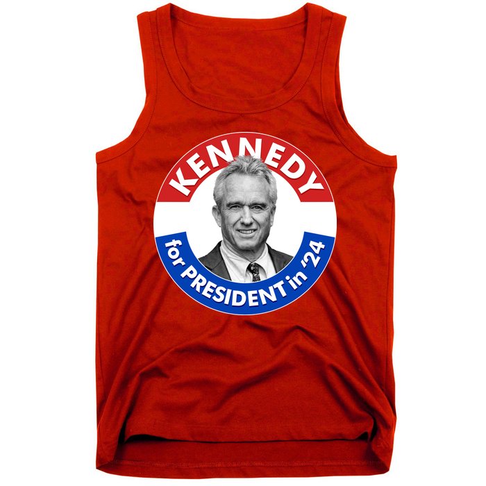Robert F Kennedy Jr For President In 2024 Emblem Button Tank Top