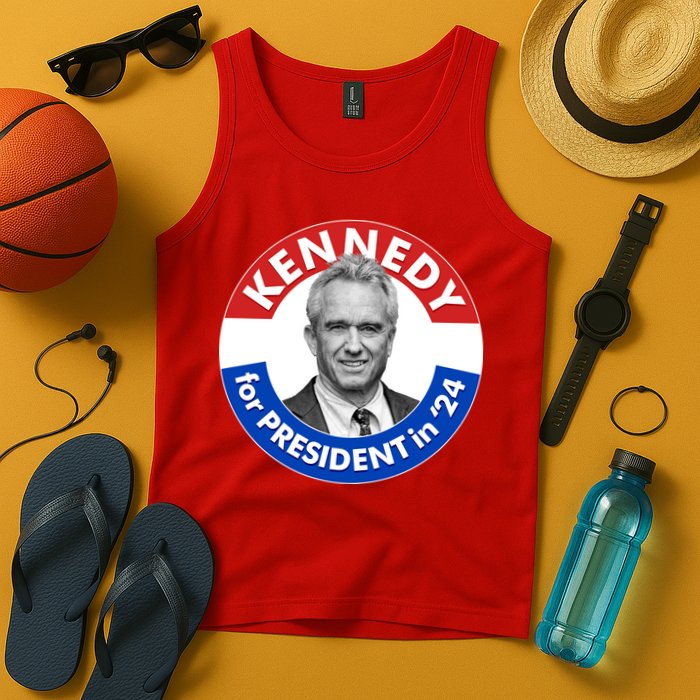 Robert F Kennedy Jr For President In 2024 Emblem Button Tank Top