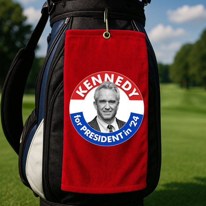 Robert F Kennedy Jr For President In 2024 Emblem Button Golf Towel