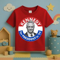 Robert F Kennedy Jr For President In 2024 Emblem Button Toddler T-Shirt