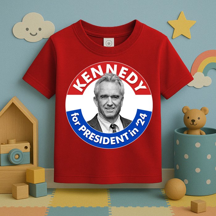 Robert F Kennedy Jr For President In 2024 Emblem Button Toddler T-Shirt