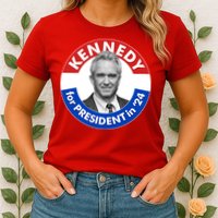 Robert F Kennedy Jr For President In 2024 Emblem Button Womens T-Shirt