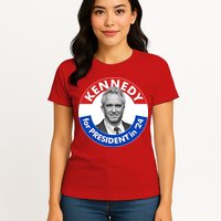 Robert F Kennedy Jr For President In 2024 Emblem Button Womens T-Shirt
