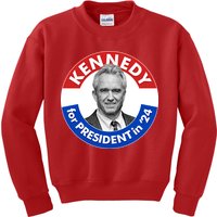 Robert F Kennedy Jr For President In 2024 Emblem Button Kids Sweatshirt