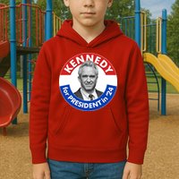 Robert F Kennedy Jr For President In 2024 Emblem Button Kids Hoodie
