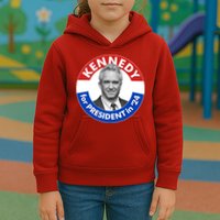 Robert F Kennedy Jr For President In 2024 Emblem Button Kids Hoodie