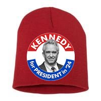 Robert F Kennedy Jr For President In 2024 Emblem Button Short Acrylic Beanie