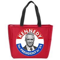 Robert F Kennedy Jr For President In 2024 Emblem Button Zip Tote Bag