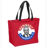Robert F Kennedy Jr For President In 2024 Emblem Button Zip Tote Bag