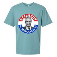 Robert F Kennedy Jr For President In 2024 Emblem Button Sueded Cloud Jersey T-Shirt