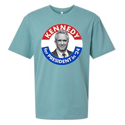 Robert F Kennedy Jr For President In 2024 Emblem Button Sueded Cloud Jersey T-Shirt