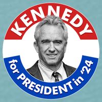 Robert F Kennedy Jr For President In 2024 Emblem Button Sueded Cloud Jersey T-Shirt