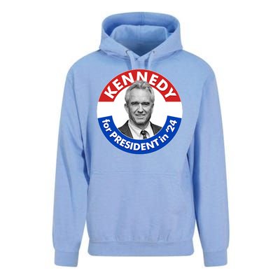 Robert F Kennedy Jr For President In 2024 Emblem Button Unisex Surf Hoodie