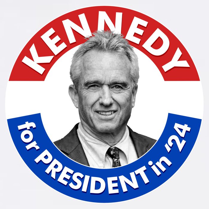 Robert F Kennedy Jr For President In 2024 Emblem Button Garment-Dyed Sweatshirt