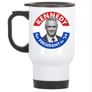 Robert F Kennedy Jr For President In 2024 Emblem Button Stainless Steel Travel Mug