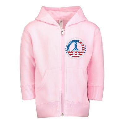 Robert F Kennedy Jr Vote Peace 2024 President Toddler Zip Fleece Hoodie