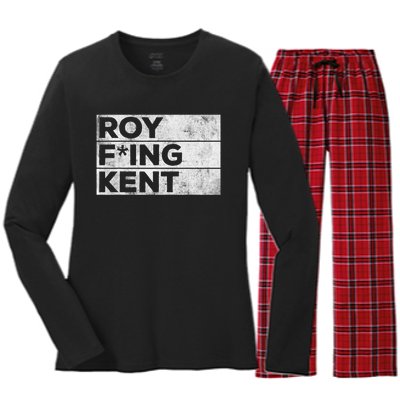 Roy Freaking Kent Vintage Women's Long Sleeve Flannel Pajama Set 