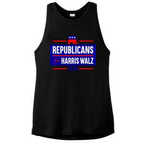 Republicans For Kamala Harris Walz Waltz Ladies PosiCharge Tri-Blend Wicking Tank