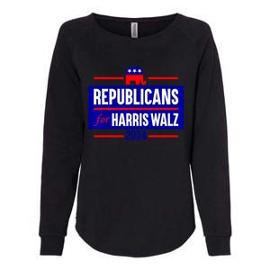 Republicans For Kamala Harris Walz Waltz Womens California Wash Sweatshirt