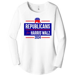 Republicans For Kamala Harris Walz Waltz Women's Perfect Tri Tunic Long Sleeve Shirt