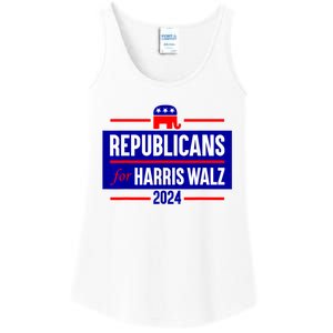 Republicans For Kamala Harris Walz Waltz Ladies Essential Tank