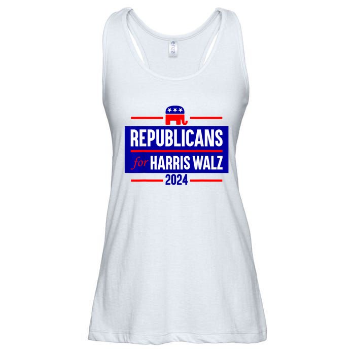 Republicans For Kamala Harris Walz Waltz Ladies Essential Flowy Tank