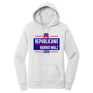 Republicans For Kamala Harris Walz Waltz Women's Pullover Hoodie