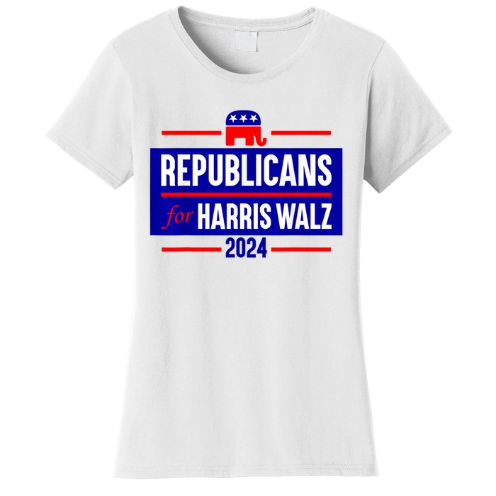 Republicans For Kamala Harris Walz Waltz Women's T-Shirt