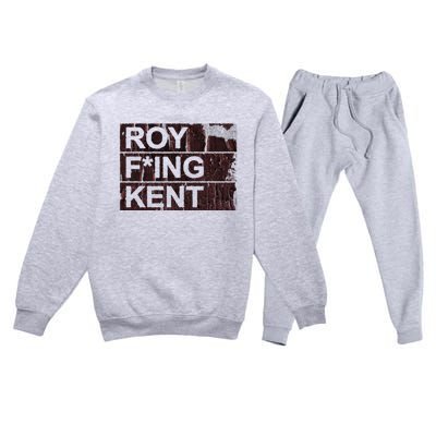 Roy Freaking Kent Vintage Retro Funny Premium Crewneck Sweatsuit Set