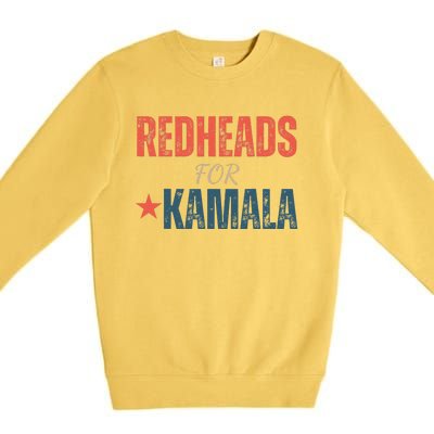 Redheads For Kamala 2024 Harris Walz Vintage Premium Crewneck Sweatshirt