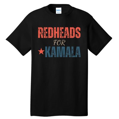 Redheads For Kamala 2024 Harris Walz Vintage Tall T-Shirt