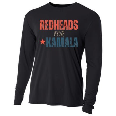 Redheads For Kamala 2024 Harris Walz Vintage Cooling Performance Long Sleeve Crew