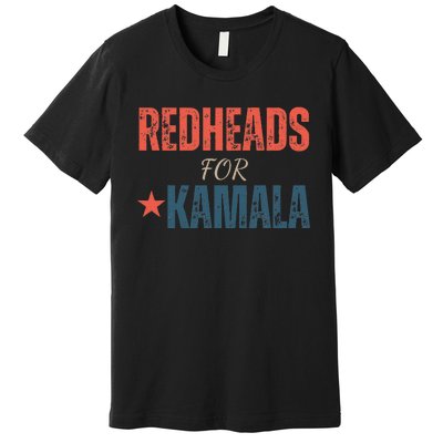 Redheads For Kamala 2024 Harris Walz Vintage Premium T-Shirt