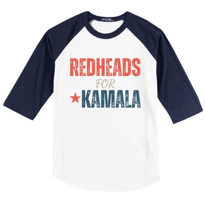 Redheads For Kamala 2024 Harris Walz Vintage Baseball Sleeve Shirt